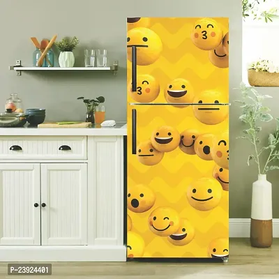 Yellow Emoji Design of Fridge Self Adhesive Sticker-thumb2