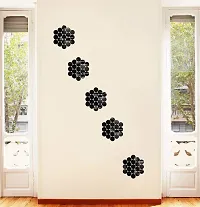 Sticker Hub Abstract Design Acrylic 3D Mirror Wall Sticker (Black) MBL178-thumb2