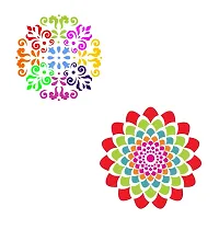 Sticker Hub Wood Floral Rangoli Making Stencil (Combo Pack of 2) RS19 RS19-thumb1