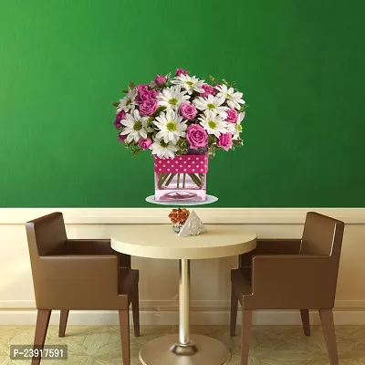 Sticker Hub Vinyl Flowers Wall Sticker, 51 x 50 cm, Multicolour-thumb3