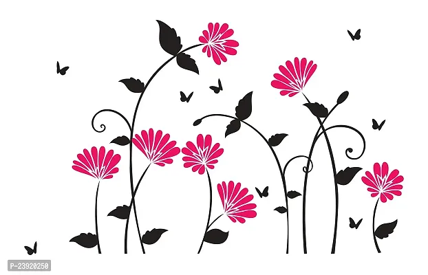 Sticker Hub Beautiful Pink Flowers Wall Sticker 47cm x 76cm AS286-thumb0