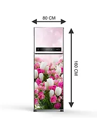 Psychedelic Collection - Vinly Beautiful White Lotus  Red Roses Self Adhesive Vinyl Sticker Fridge wrap Decorative Sticker (PVC Vinyl Covering Area 60 cm X 160 cm )HK-thumb4