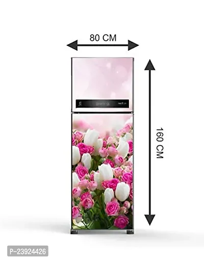 Psychedelic Collection - Vinly Beautiful White Lotus  Red Roses Self Adhesive Vinyl Sticker Fridge wrap Decorative Sticker (PVC Vinyl Covering Area 60 cm X 160 cm )HK-thumb5