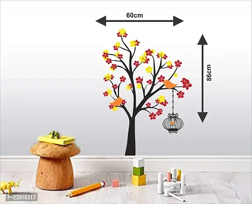 Sticker Hub Cage On A Colourful Tree Wall Sticker BS503-thumb3