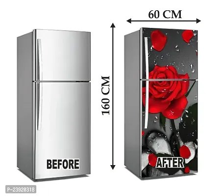 Attractive Red Rose Design of Fridge Self Adhesive Sticker-thumb3