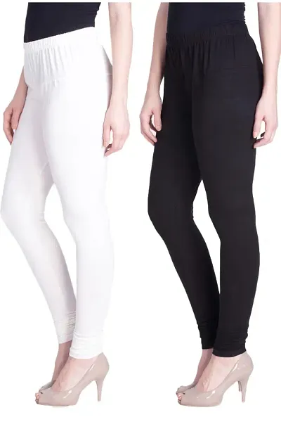 Fabulous Lycra Solid Leggings For Women Pack Of 2