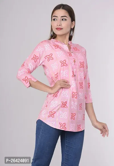 Women Stylish Viscose Rayon Printed Top-thumb2