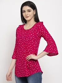 Women Stylish Viscose Rayon Polka Dot Print Top-thumb4