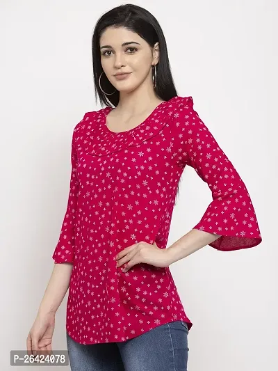 Women Stylish Viscose Rayon Polka Dot Print Top-thumb5