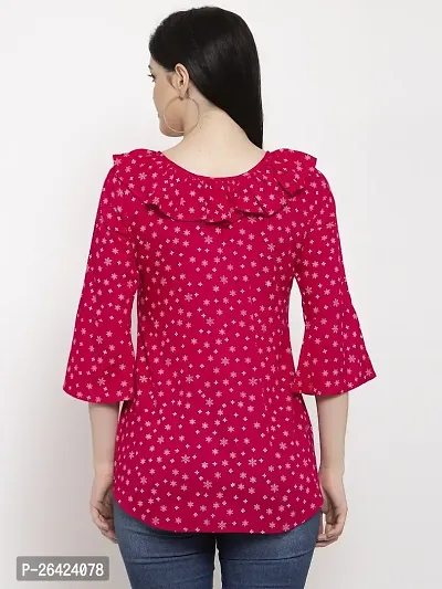 Women Stylish Viscose Rayon Polka Dot Print Top-thumb2