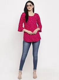 Women Stylish Viscose Rayon Polka Dot Print Top-thumb3