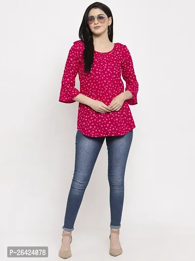 Women Stylish Viscose Rayon Polka Dot Print Top-thumb4