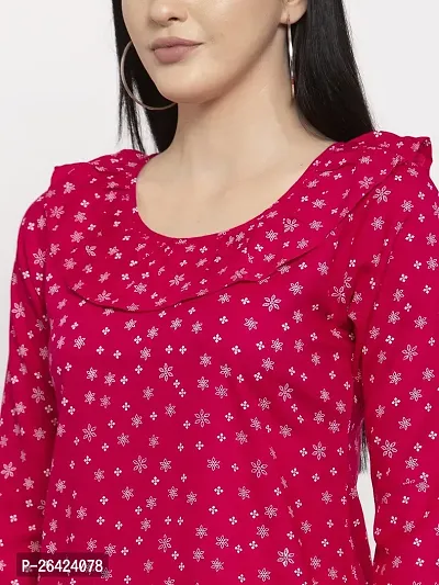 Women Stylish Viscose Rayon Polka Dot Print Top-thumb3