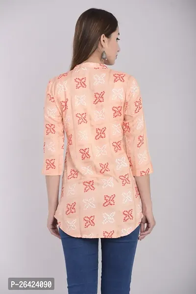 Women Stylish Viscose Rayon Printed Top-thumb5