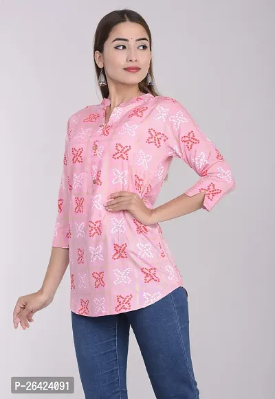 Women Stylish Viscose Rayon Printed Top-thumb0