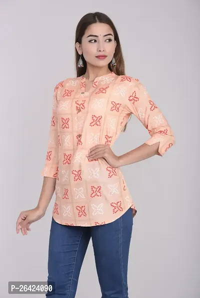 Women Stylish Viscose Rayon Printed Top-thumb2