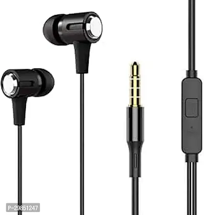 Classic Black Wired Earphones-thumb0