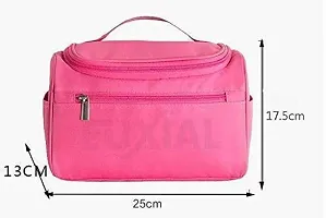 MAAUVTOR Hanging Toiletry Travel Women Men Water-Resistant Portable Traveling Pouch Organizer compartments Multi-Function Material Accessories Bathroom Shaving Cosmetic Storage Bag(Pink)-thumb1
