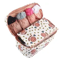MAAUVTOR Multifunctional Bra Underwear Organizer Bag Slide Portable Cosmetic Makeup Lingerie Toiletry Travel Bag with Handle Multi Color-thumb1