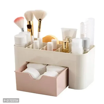 MAAUVTOR Cosmetics Storage Box, Cosmetic Make Up Organiser Display Table Desktop Storage Stand, Cosmetic Drawer Type Storage Box Case Holder Brush Pen Jewelry Organizer Saving Space