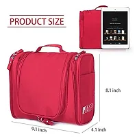 MAAUVTOR Large Makeup Organiser bag with Hanging Hook Travel Toiletry Bags (TSB 7 RED)-thumb1