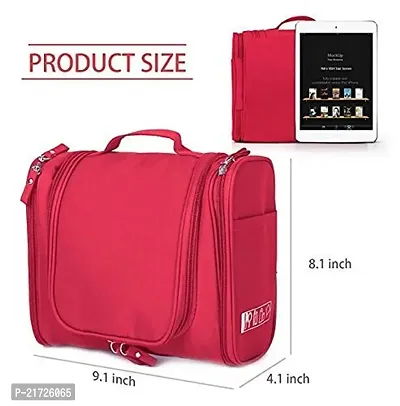 MAAUVTOR Large Makeup Organiser bag with Hanging Hook Travel Toiletry Bags (TSB 7 RED)-thumb2