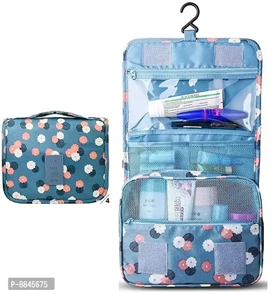 Hanging Travel Toiletry Kit Bag Cosmetic Make up Organizer Multifunction Portable Makeup Pouch for Women and Girls Waterproof Ladies Case Travelling Storage Inner Ware Up Brush Kit Holder-thumb0