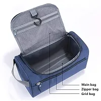 Hanging Travel Toiletry Bag for Men and Women Waterproof Drop Kit Packing Organizer for Travel Essentials Bathroom Shower Bags with Hook (Blue)-thumb2
