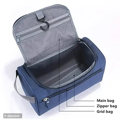 Hanging Travel Toiletry Bag for Men and Women Waterproof Drop Kit Packing Organizer for Travel Essentials Bathroom Shower Bags with Hook (Blue)-thumb3