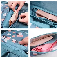 (Multicolor)Multifunctional Bra Underwear Organizer Bag Slide Portable Cosmetic Makeup Lingerie Toiletry Travel Bag with Handle Toiletry Bag for Unisex-thumb1