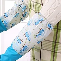 Reusable Cleaning Gloves For Kitchen Household Purpose For Winters (Free, Blue 2 Pair)-thumb4