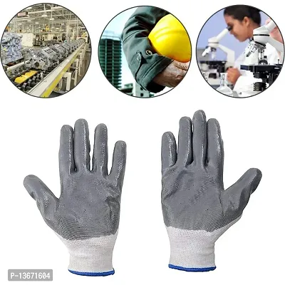 Nylon Safety Hand Gloves | Anti Cut | Cut Resistant | Industrial | Domestic Hand Gloves - 1 Pair-thumb3
