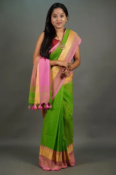 New In Khadi Saree with Blouse piece 