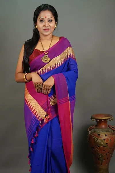 Trendy Khadi Tessel Sarees With Blouse Piece