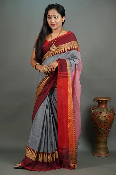 Best Selling Khadi Cotton Saree with Blouse piece 