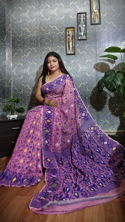 Wonderful silk Jamdani Saree For Women