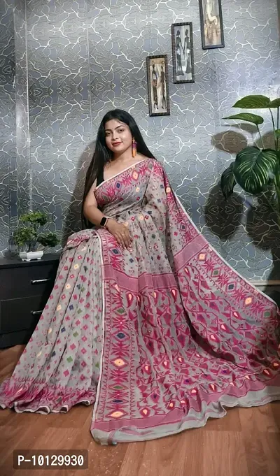Wonderful Cotton silk Jamdani Saree For Women