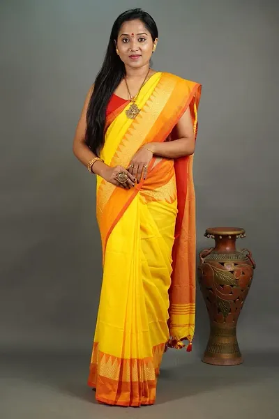 Trendy Khadi Tessel Sarees With Blouse Piece