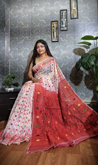 Wonderful silk Jamdani Saree For Women