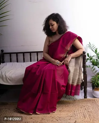 Wonderful Cotton Silk Saree With Blouse piece