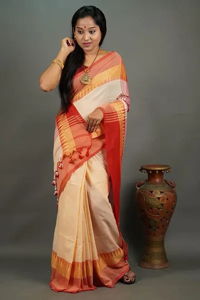 Trendy Khadi Tessel Sarees With Blouse Piece