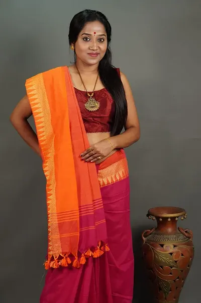 Elegant Khadi Saree with Blouse piece 