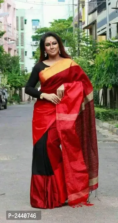 Attractive Handloom Cotton Silk Saree with Blouse piece