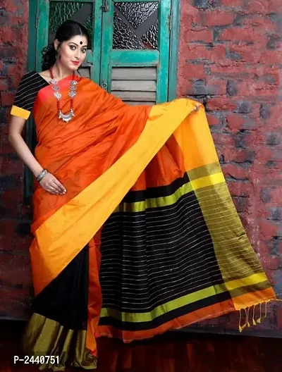 Attractive Handloom Cotton Silk Saree with Blouse piece