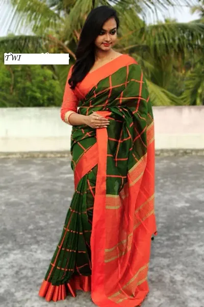 Stylish Art Silk Woven Design Saree With Blouse Piece For Women