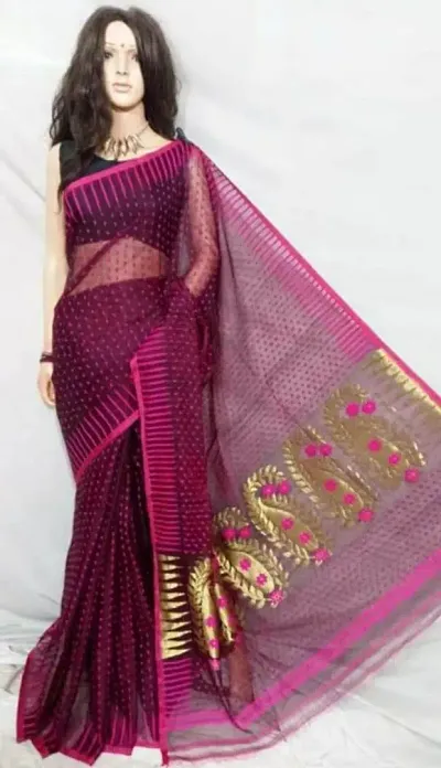 Phulia Jamdani Tissue Saree with Blouse Piece