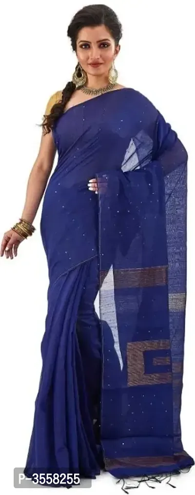 Attactive Handloom Cotton Silk Sequence Saree