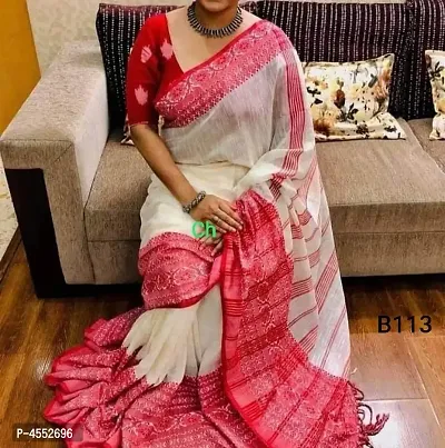 Latest Attractive Cotton Saree with Blouse piece