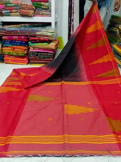 Beautiful Cotton Blend Handloom Saree with Blouse piece