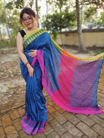 Handloom Khadi Meena Saree With Blouse Piece